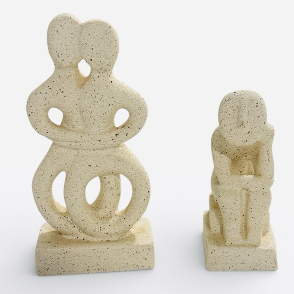 Vintage Cycladic Art Museum Replicas - Pair of Greek Idols
